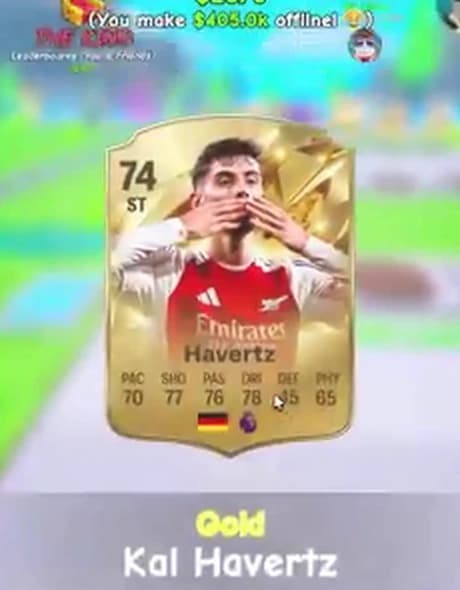 June gameplay pull showing a 74 ST Gold Kal Havertz card