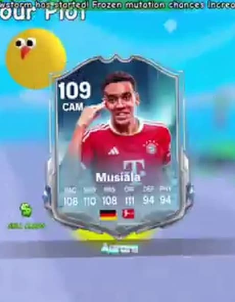 July gameplay pull showing a 109 CAM Musiala card