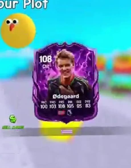 July gameplay pull showing a 108 CM Odegaard card from a Scarlet Pack session
