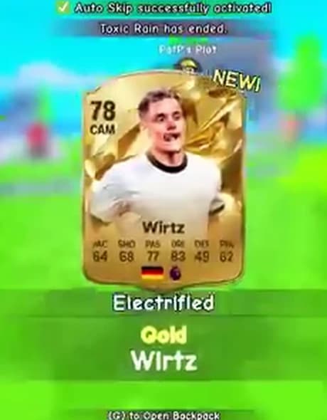 Electrified mutation shown in Spin a Soccer Card